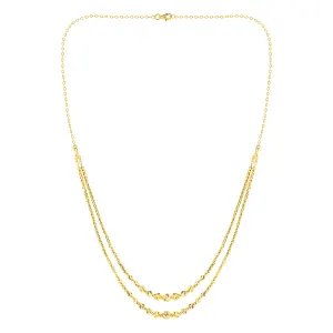 21K Golden Harmony Layered Necklace