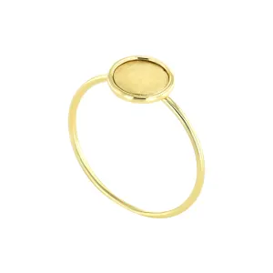 18K Gold Minimalist Circle Ring