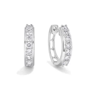 0.41CT Shining Hoop Diamond Earrings