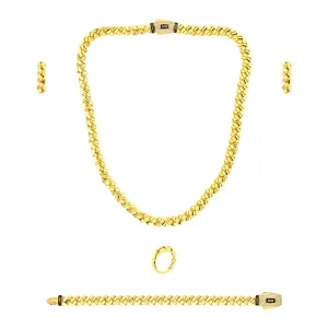 Loop 21K  Plain Sharp Gold Set