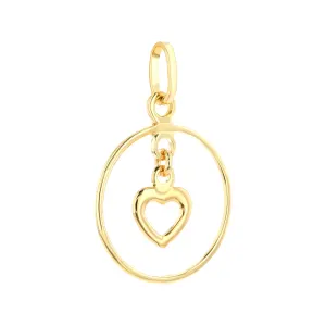 18K Eternal Love Circle Gold Pendant