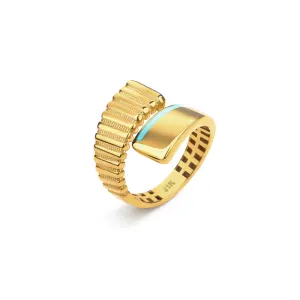 21K Wavy Gold Ring