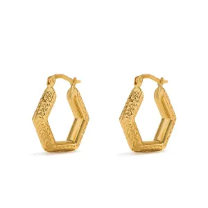 18K Five Horizons Gold Earrings.