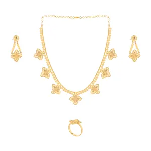 21K Floral Harmony Traditional Gold Set