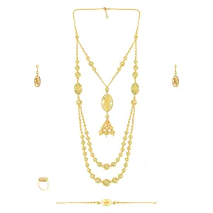 Zahra Astral 21K Layered Gold Set