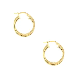 18K Golden Embrace Gold Earrings