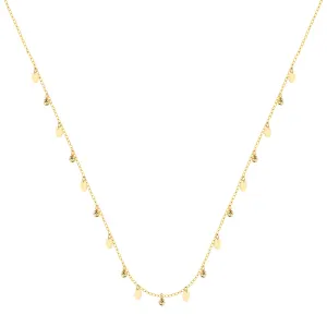 18K Dewdrop Charm Gold Necklace