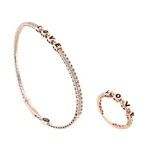 Dazzle Trio Love 18K Gem Bracelet