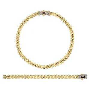 21K Classic Monaco Chain Gold Set