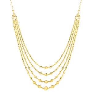 21K Gilded Serenade Multi-Layered Necklace