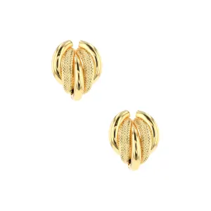 18K Sunray Gold Earring