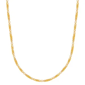 21K Golden Weave Gold Necklace