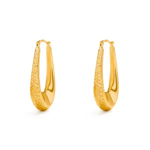 18K Timeless Oval Gold Earrings.