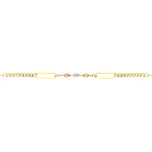 18K Golden Glimmer Bar Gold Bracelet