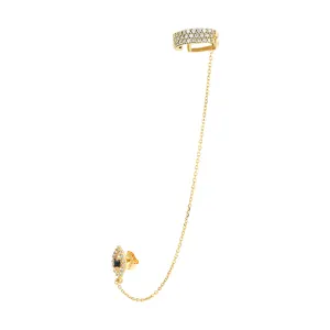 Black Eye 18K Gold Chain-Link Hoop Earring