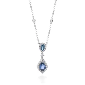 0.46CT Blue Tears Diamond Necklace