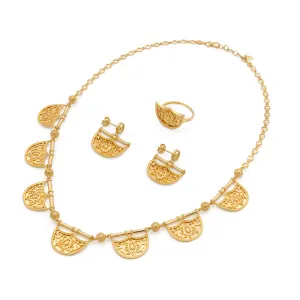 21K Halo Gold Set