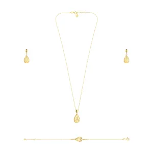 18K Classic Teardrop Gold Set