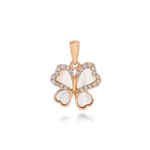 0.09CT Diamond Butterfly Clover pendant