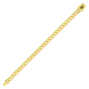 21K Monaco Chain Classic Flex Gold Bracelet