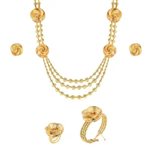 21K Blossom Gold Set