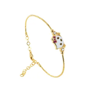 21K Gold Kitten Kids Bracelet