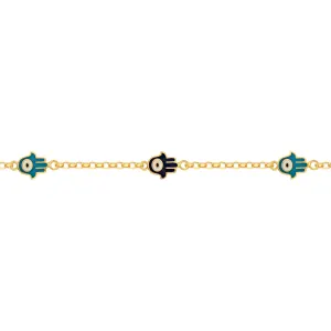 21K Gold Hamsa Kids Bracelet