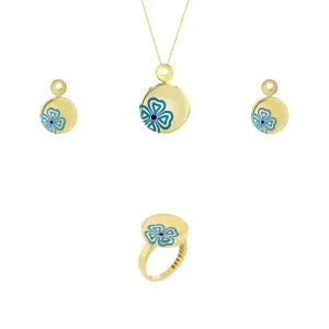 21K Gold Pendant Set