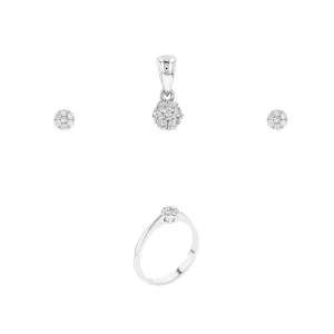 0.45CT Diamond Pendant Set