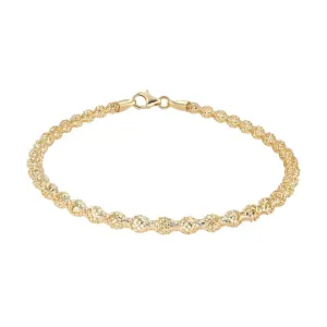 Flexibly Sepher 18K Gold Bracelet