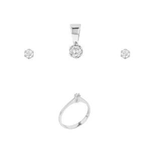 0.36CT Diamond Pendant Set