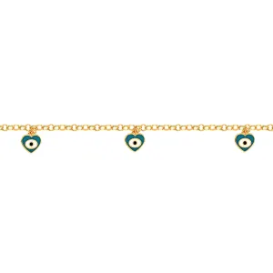 21K Gold  Evil eye Kids Bracelet