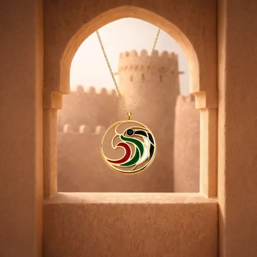 عقد روح الصقـر ذهب عيار 18