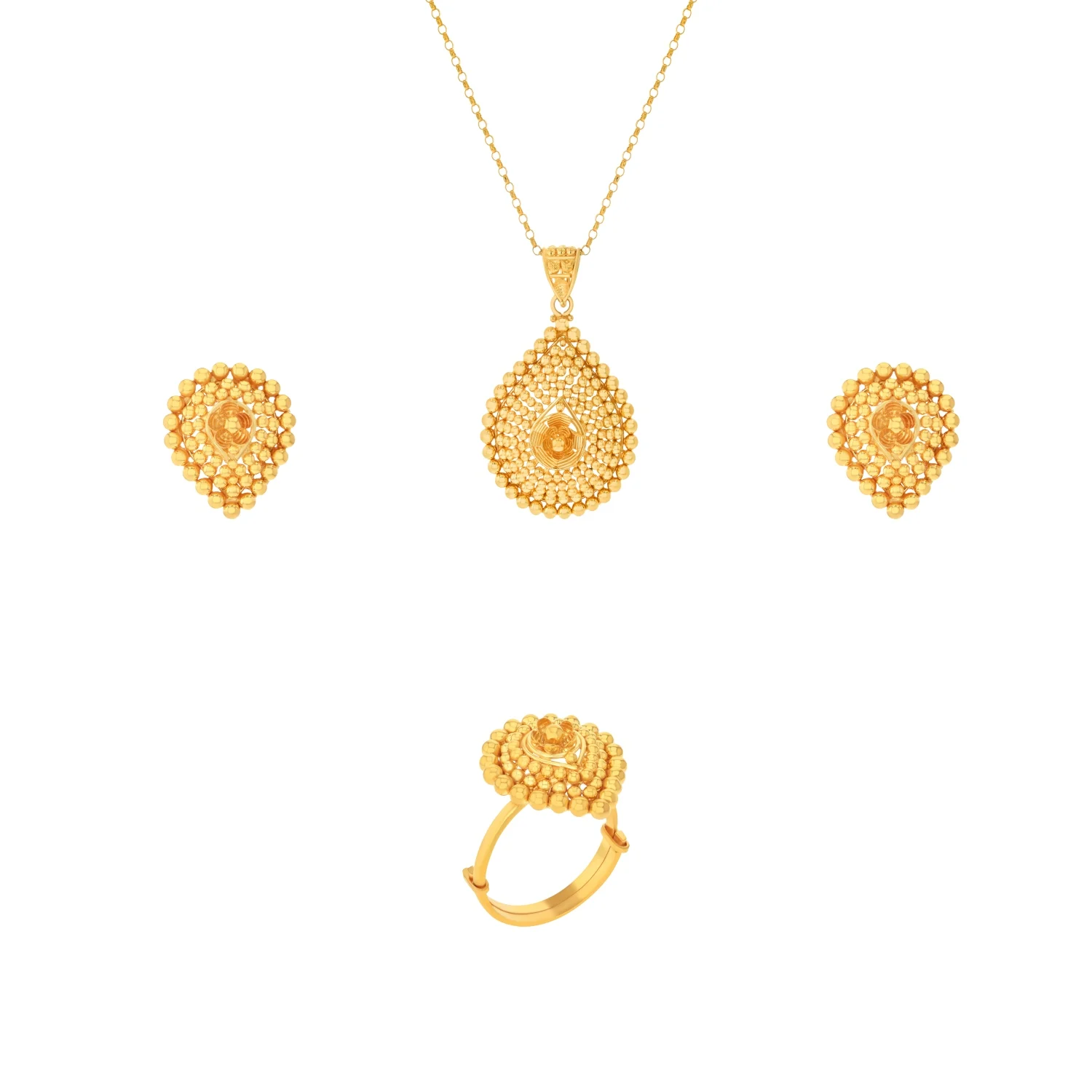 21K Gold Pendant Set