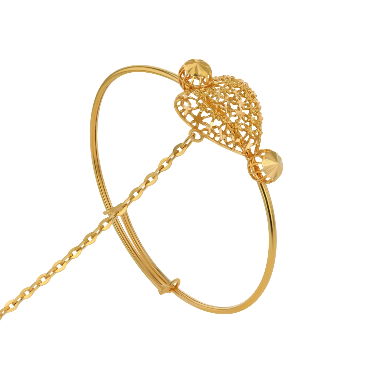 21K Adjustable Kid's Gold Ring Bracelet