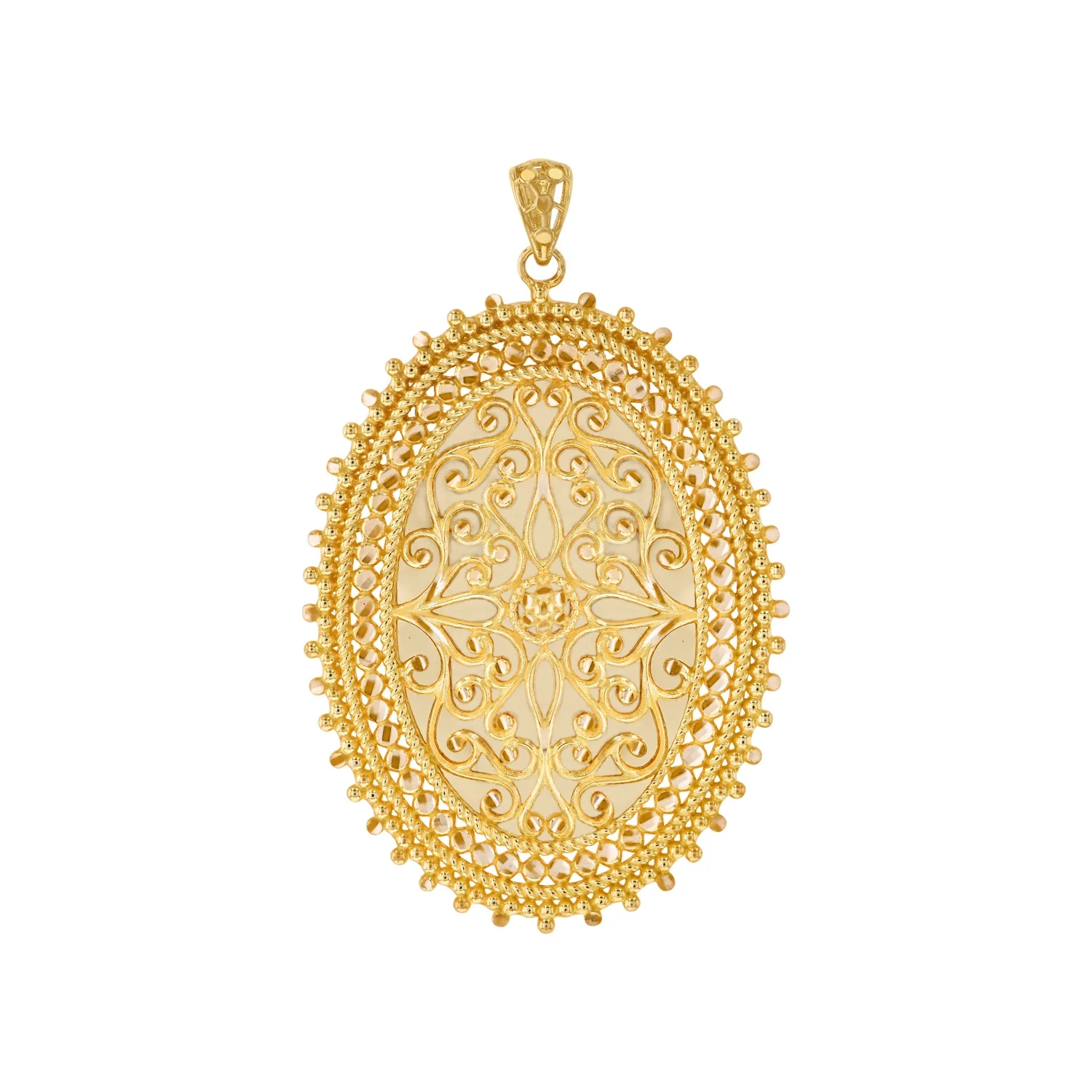 21K Traditional Gold Pendant Set