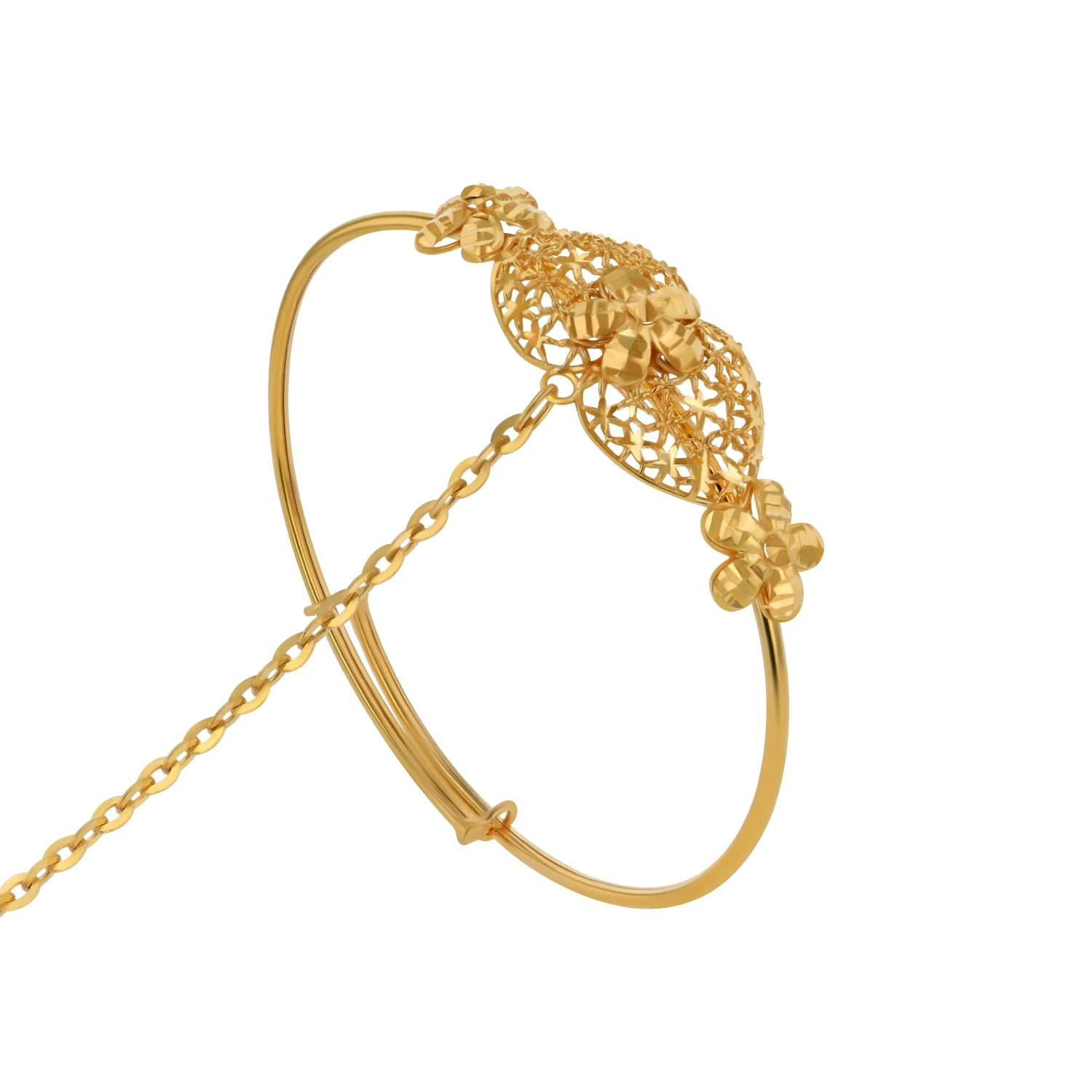 21K Adjustable Kid's Gold Ring Bracelet