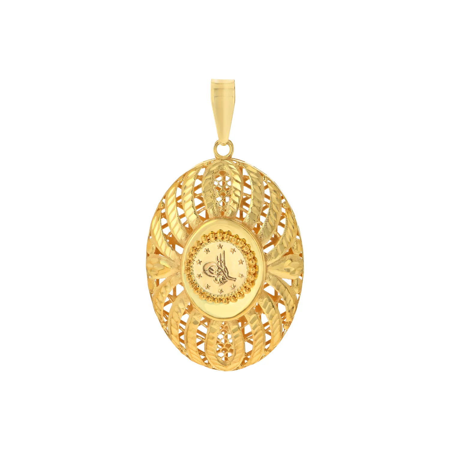 21K Traditional Gold Pendant Set