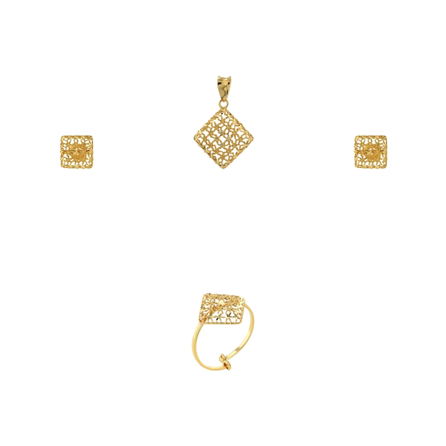 21K Gold Pendant Set