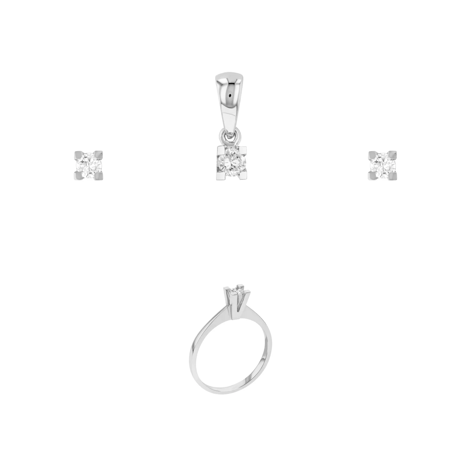 0.31CT Diamond Pendant Set