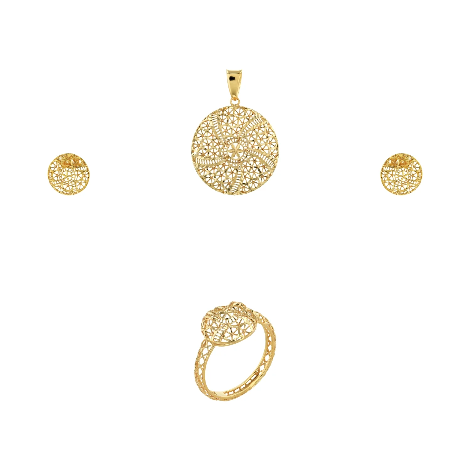 21K Gold Pendant Set