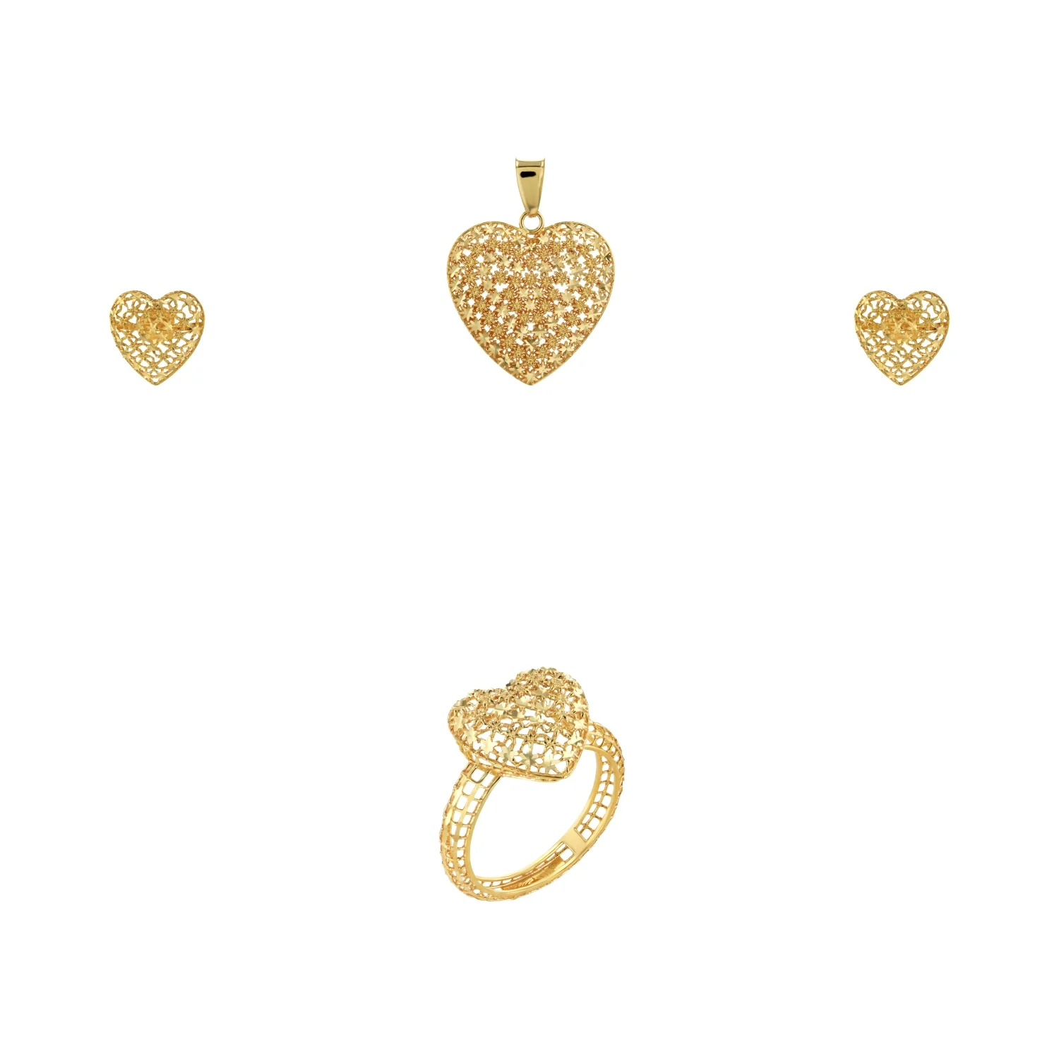 21K Gold Pendant Set