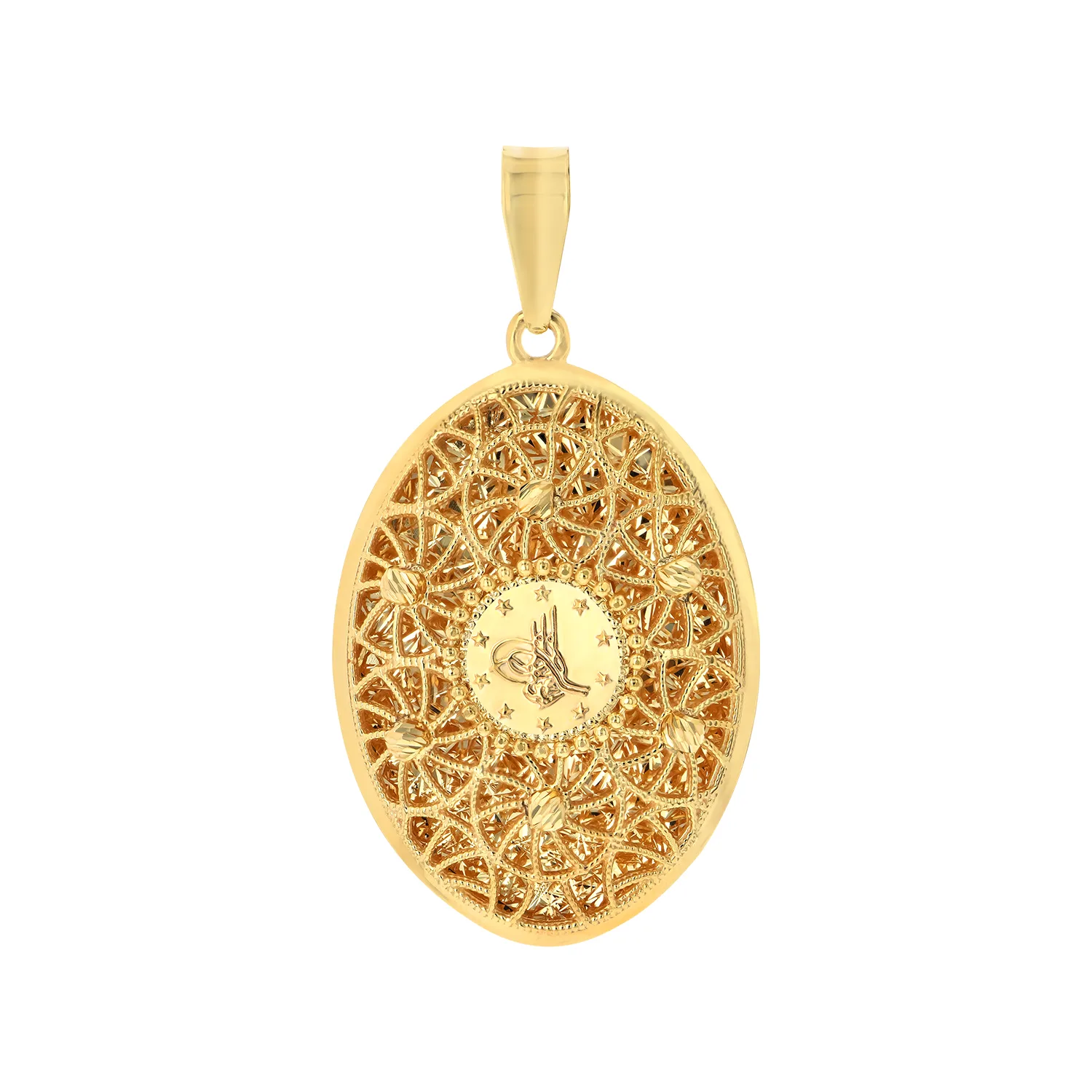 21K Traditional Gold Pendant Set