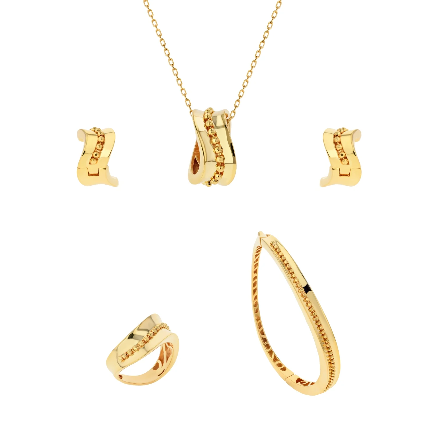 21K Gold Pendant Set