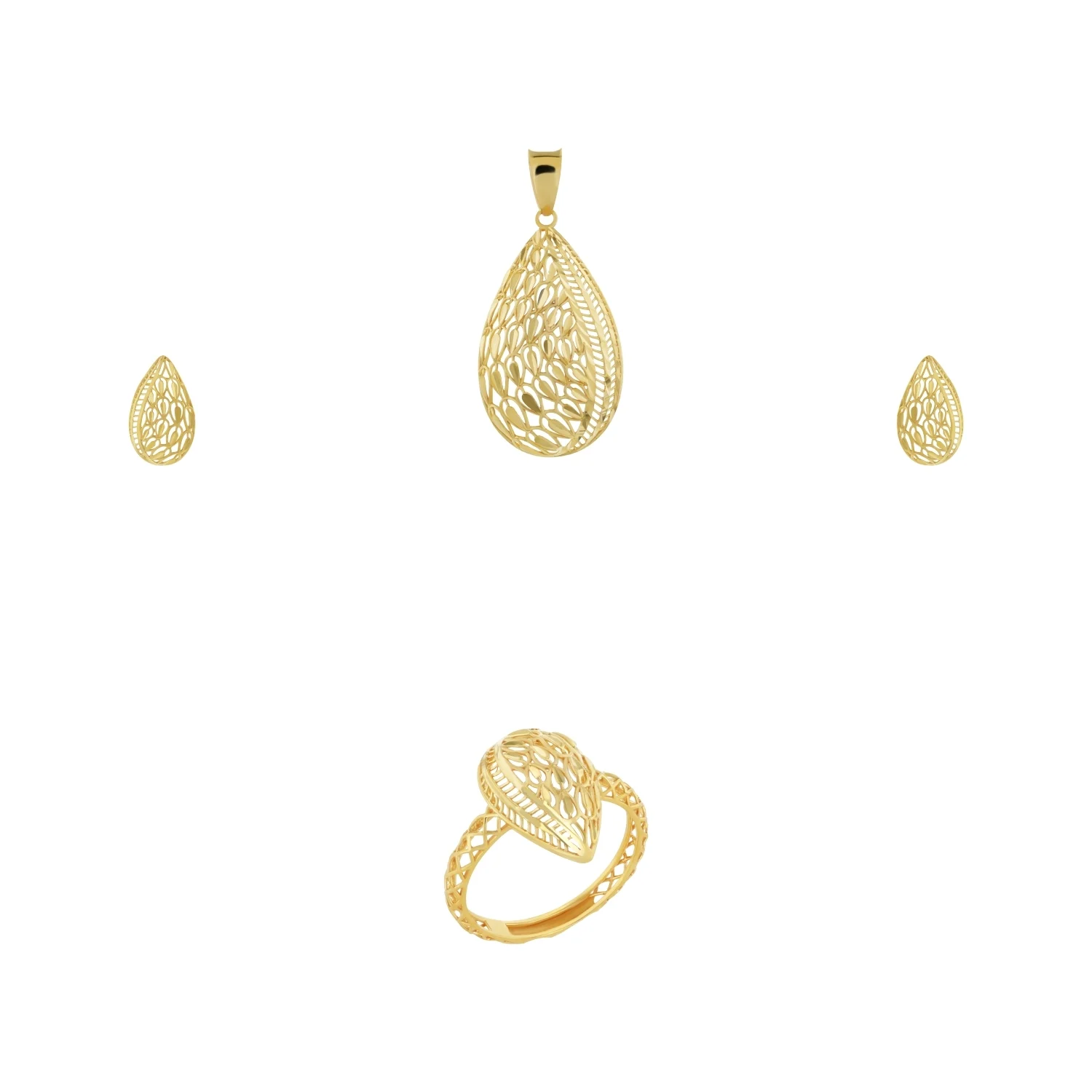 21K Gold Pendant Set