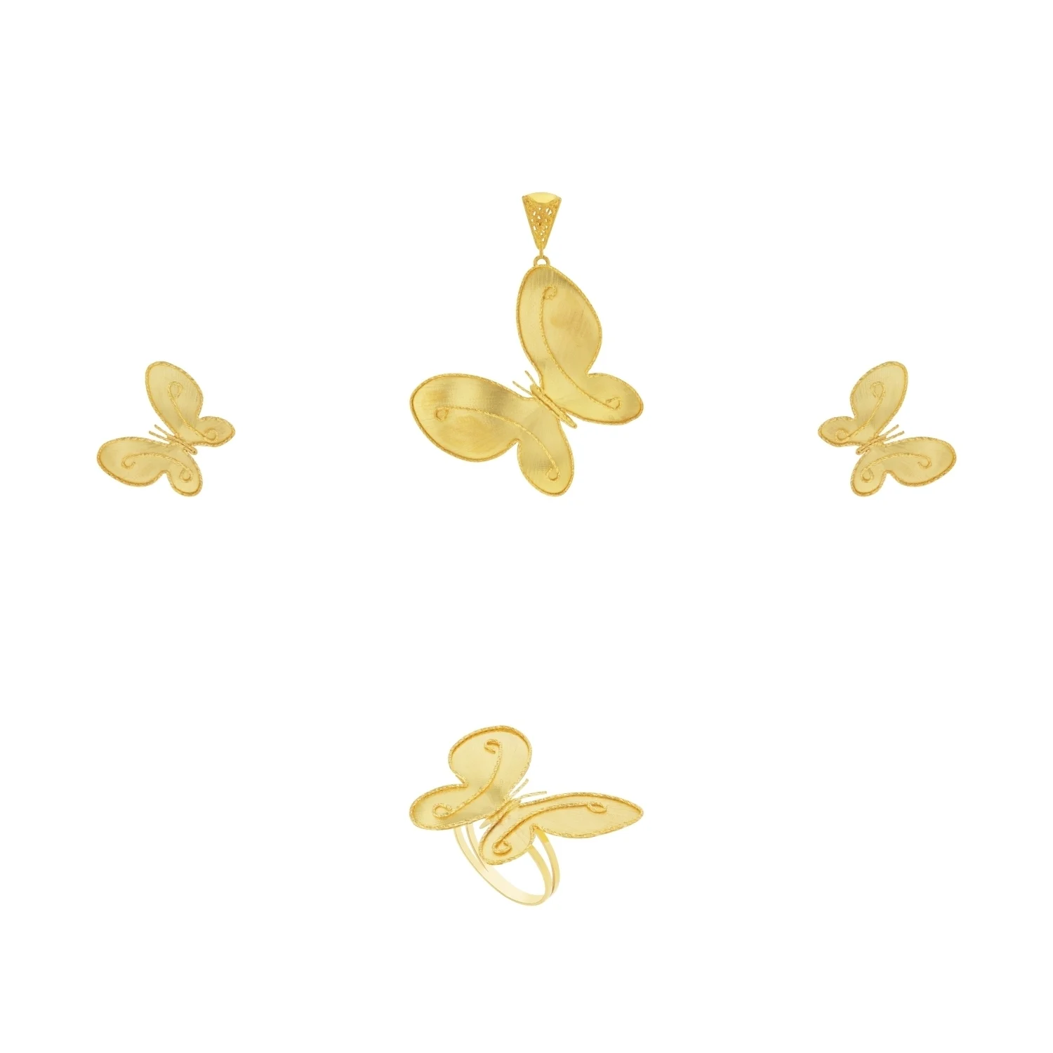 21K Gold Pendant Set