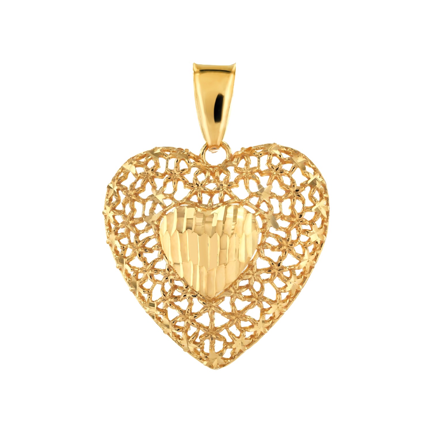 Gold pendant heart shape 2024 21k