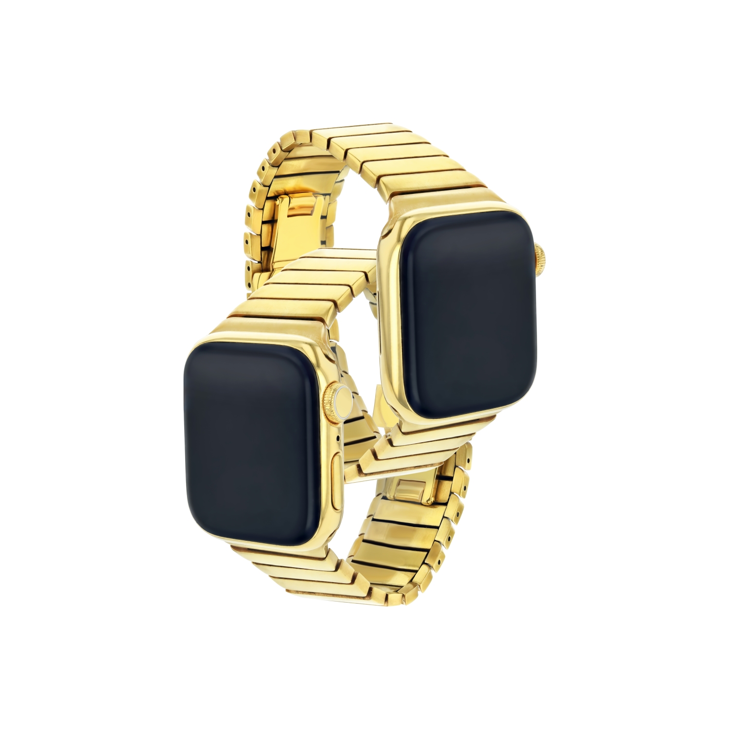 18k Solid Gold Apple Watch Series 9 with Diamond Bracelet - Leronza