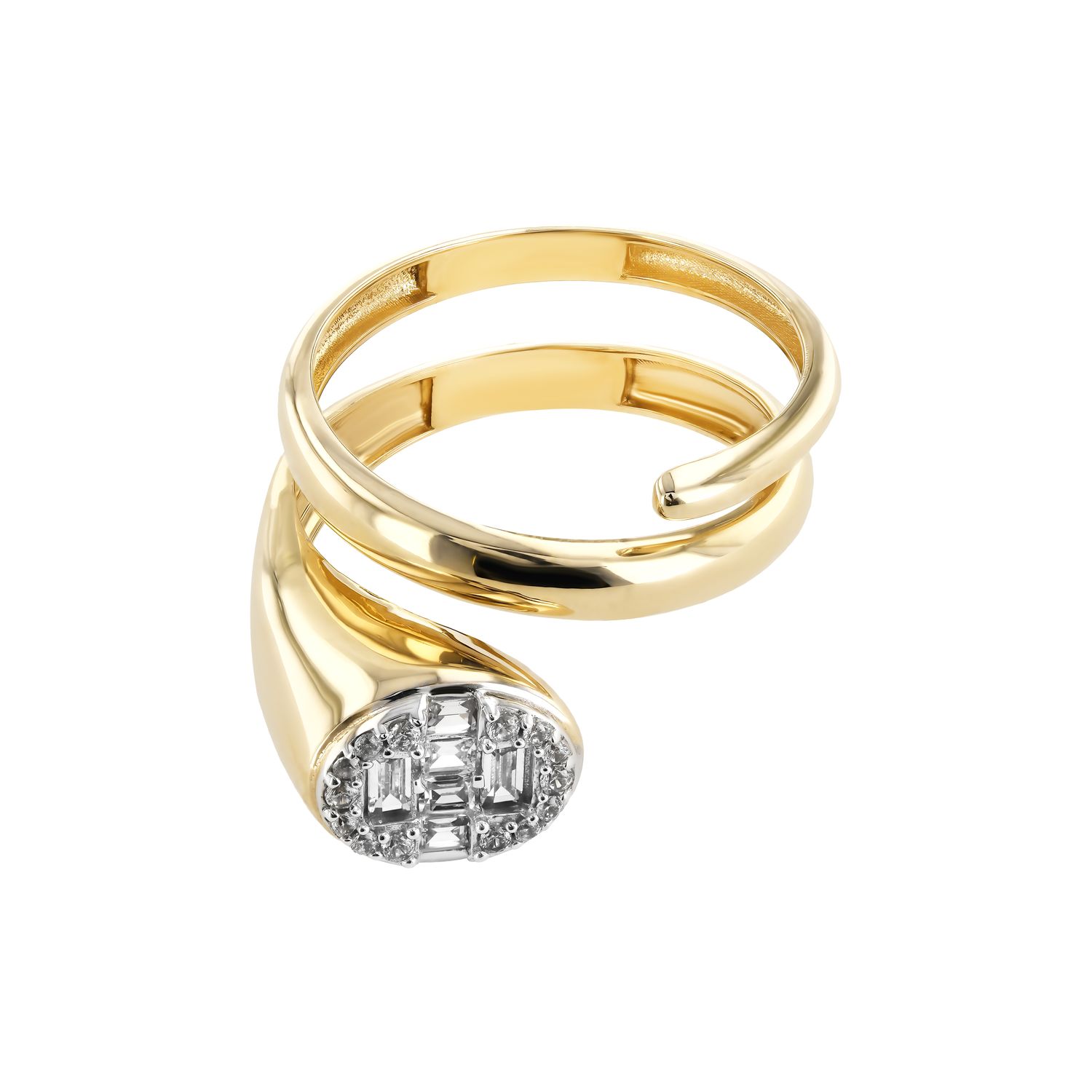 18K Spiral Gold Ring