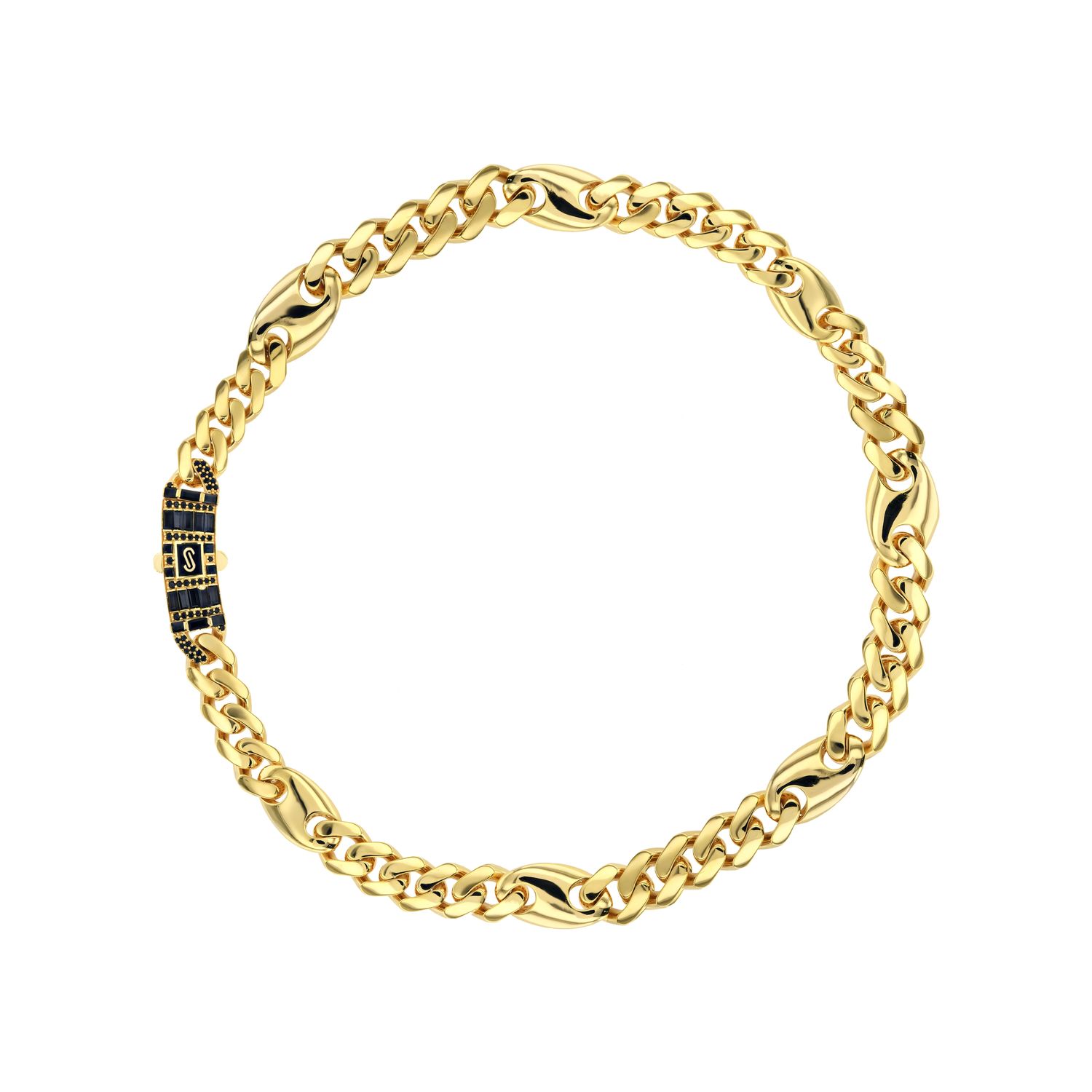 21K Luxe Monaco Chain Gold Set